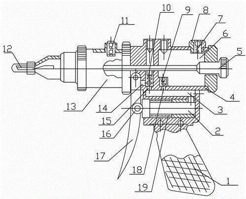 A gun type lubricating oil injector