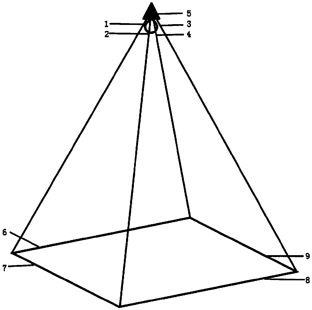 Pyramid-shaped multifunctional bracket