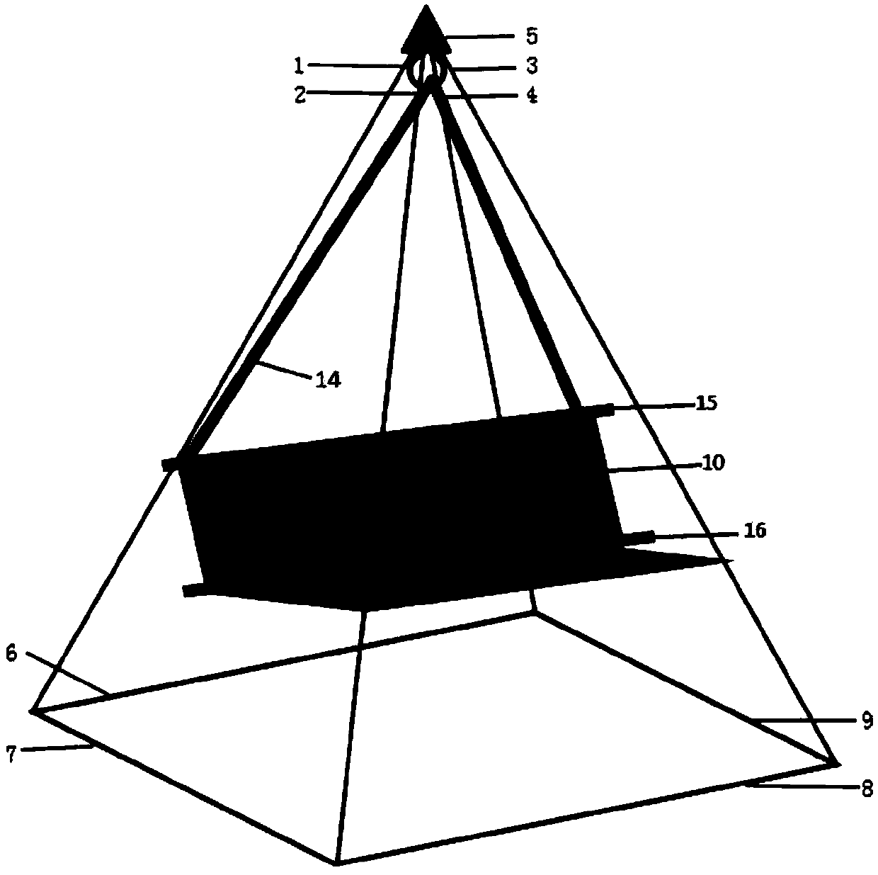 Pyramid-shaped multifunctional bracket