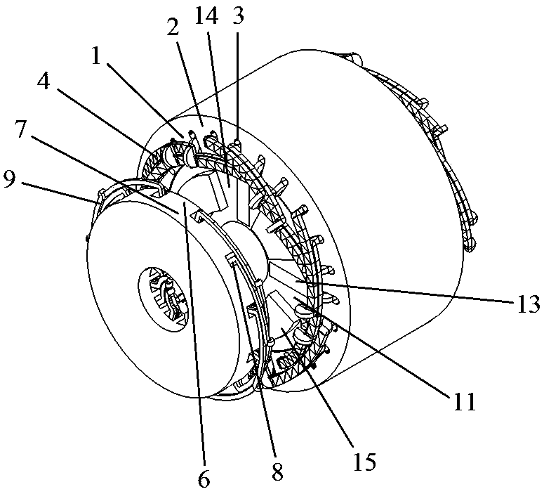 Hybrid magnetic circuit low harmonic multi-stator field-weakening extended-speed permanent magnet synchronous motor and method thereof