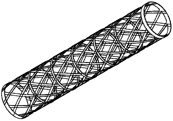 Simple composite material grid workpiece forming method