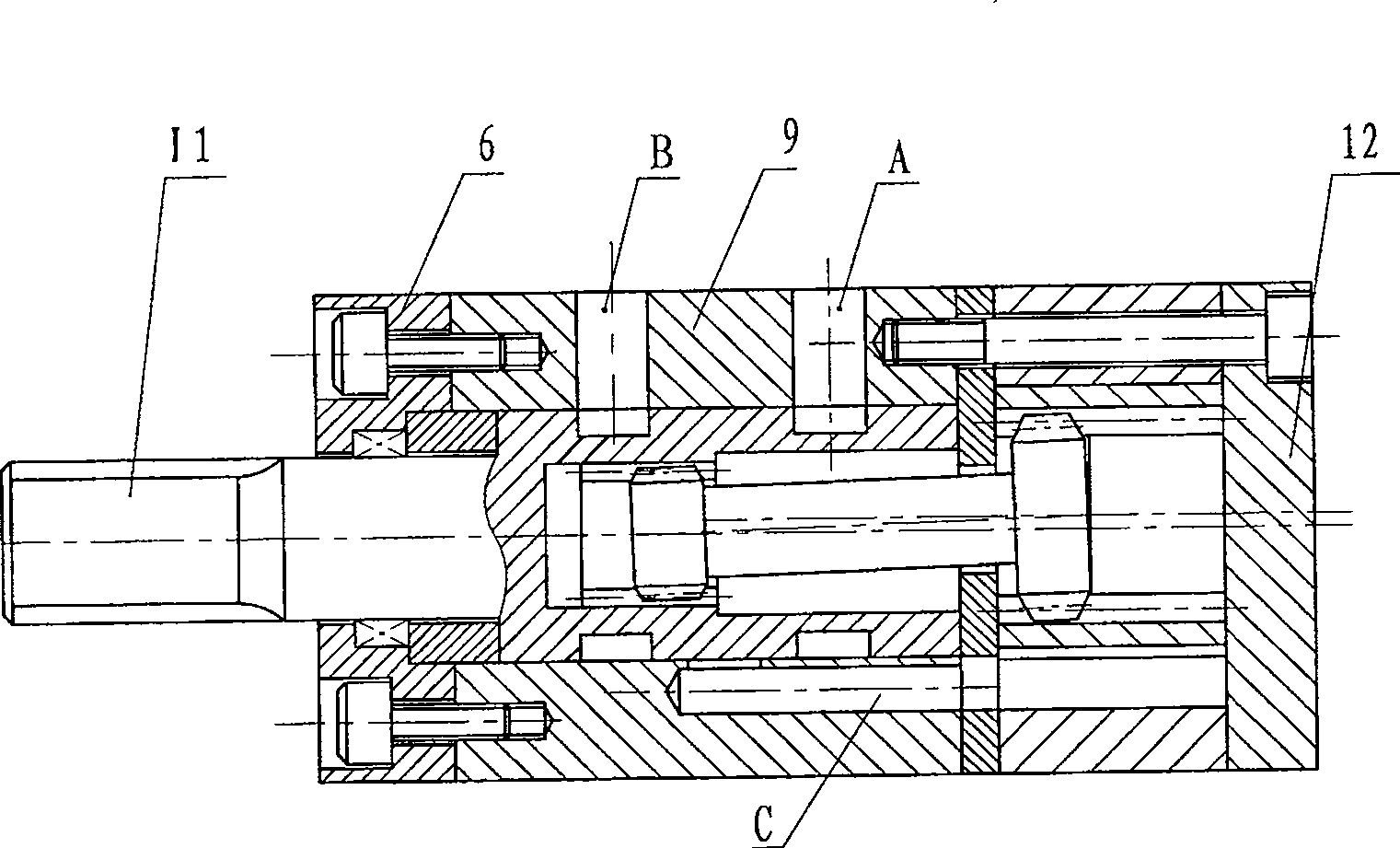 Pore-pin type cycloid rotor motor