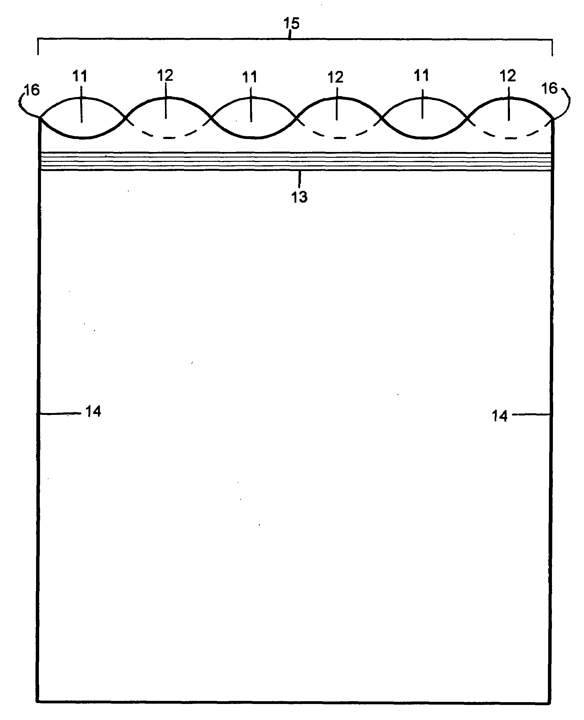 Offset opening tabs for plastic zippered bags and plastic containers