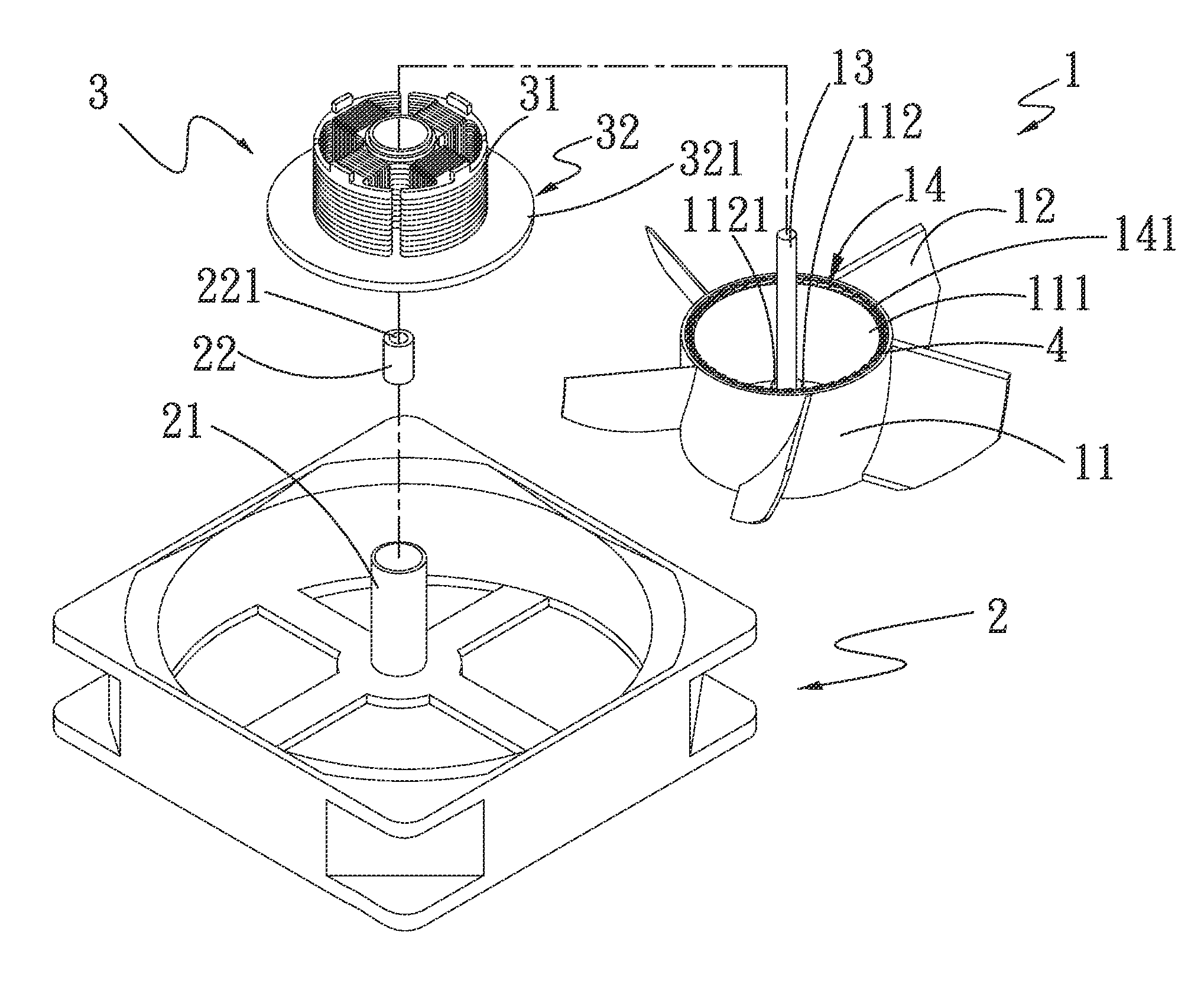 Fan with pressurizing structure