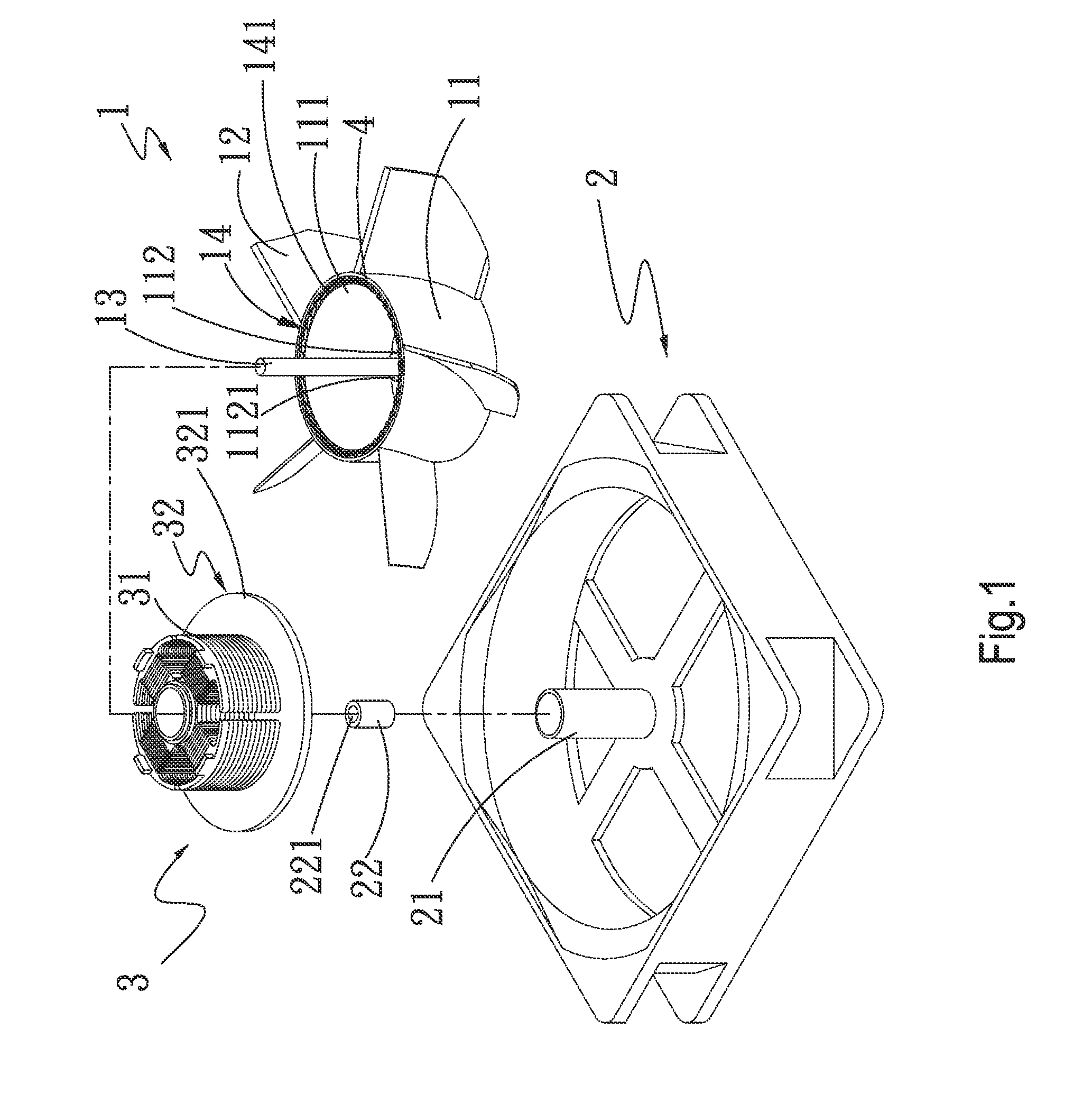 Fan with pressurizing structure