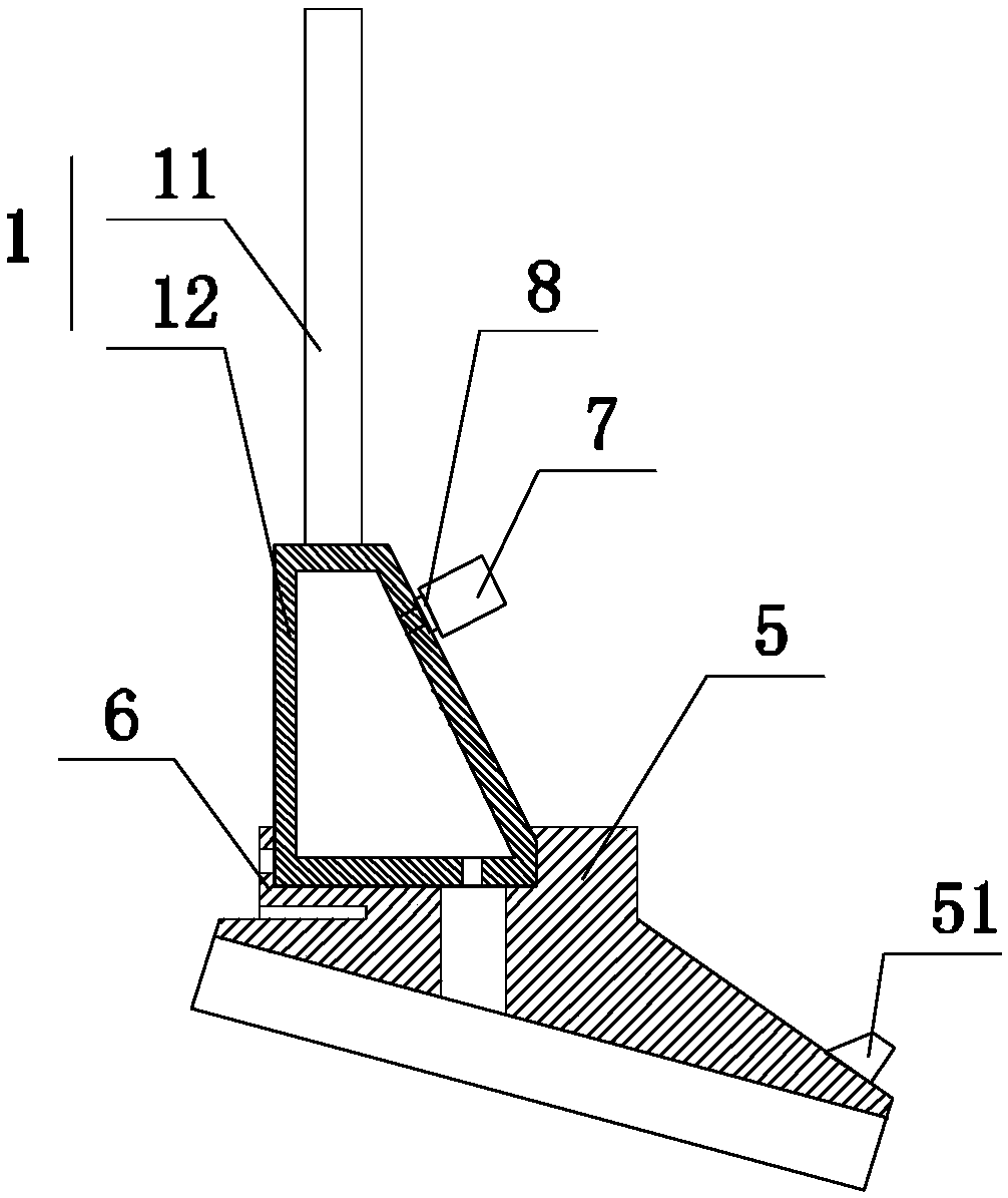 Cleaning type deck brush with detachable brush head