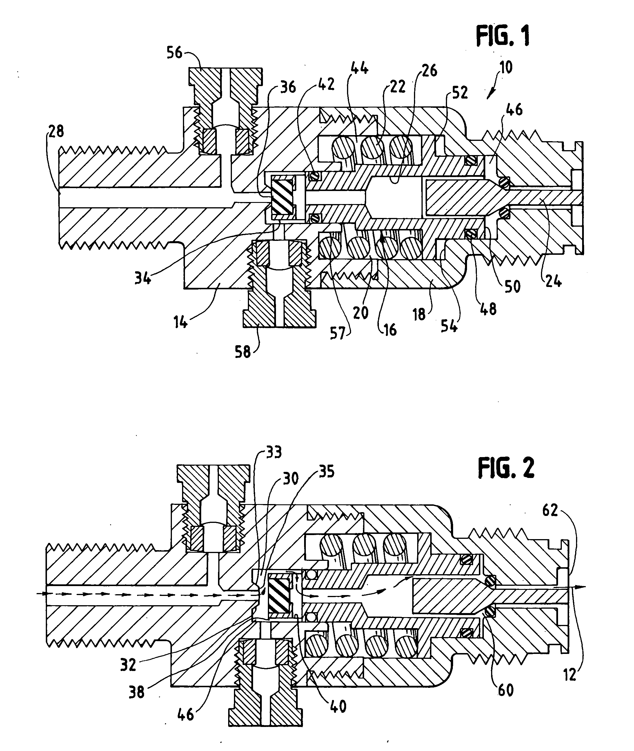 Direct acting gas regulator