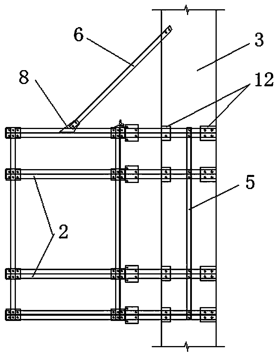 Tool-type suspension staircase for deep foundation pit