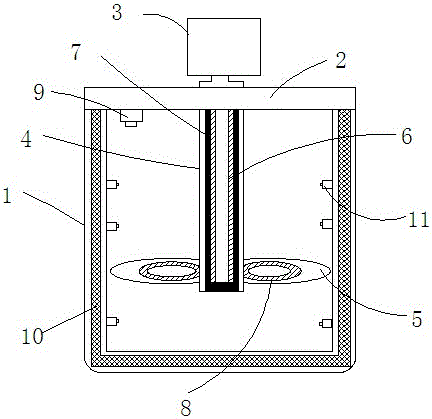 Sponge foaming machine provided with hot stirring device