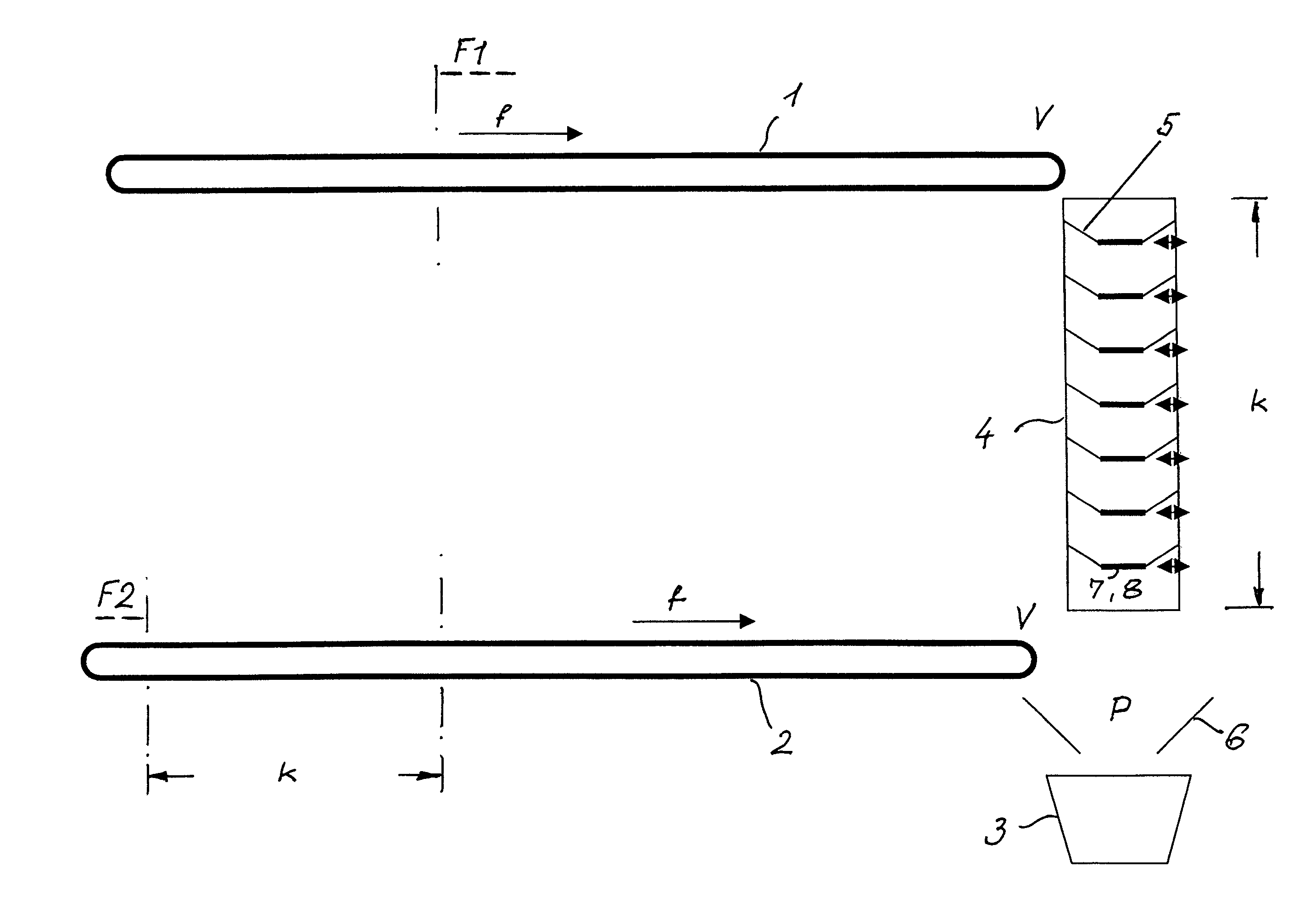 Process and central belt automatic unit for filling an order container in a commissioning system