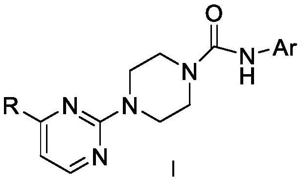 Pyrimidyl piperazine urea TRPV1 antagonistic/MOR agonistic double-target compound as well as preparation method and application thereof