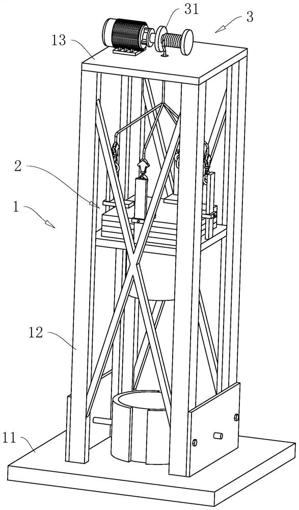 Foundation pile high strain detection device