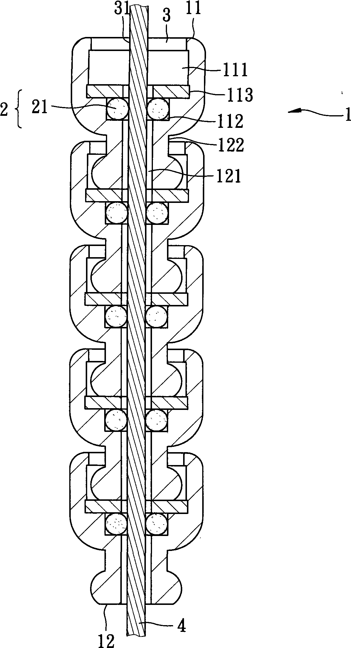 Structure of lead wire protective tube