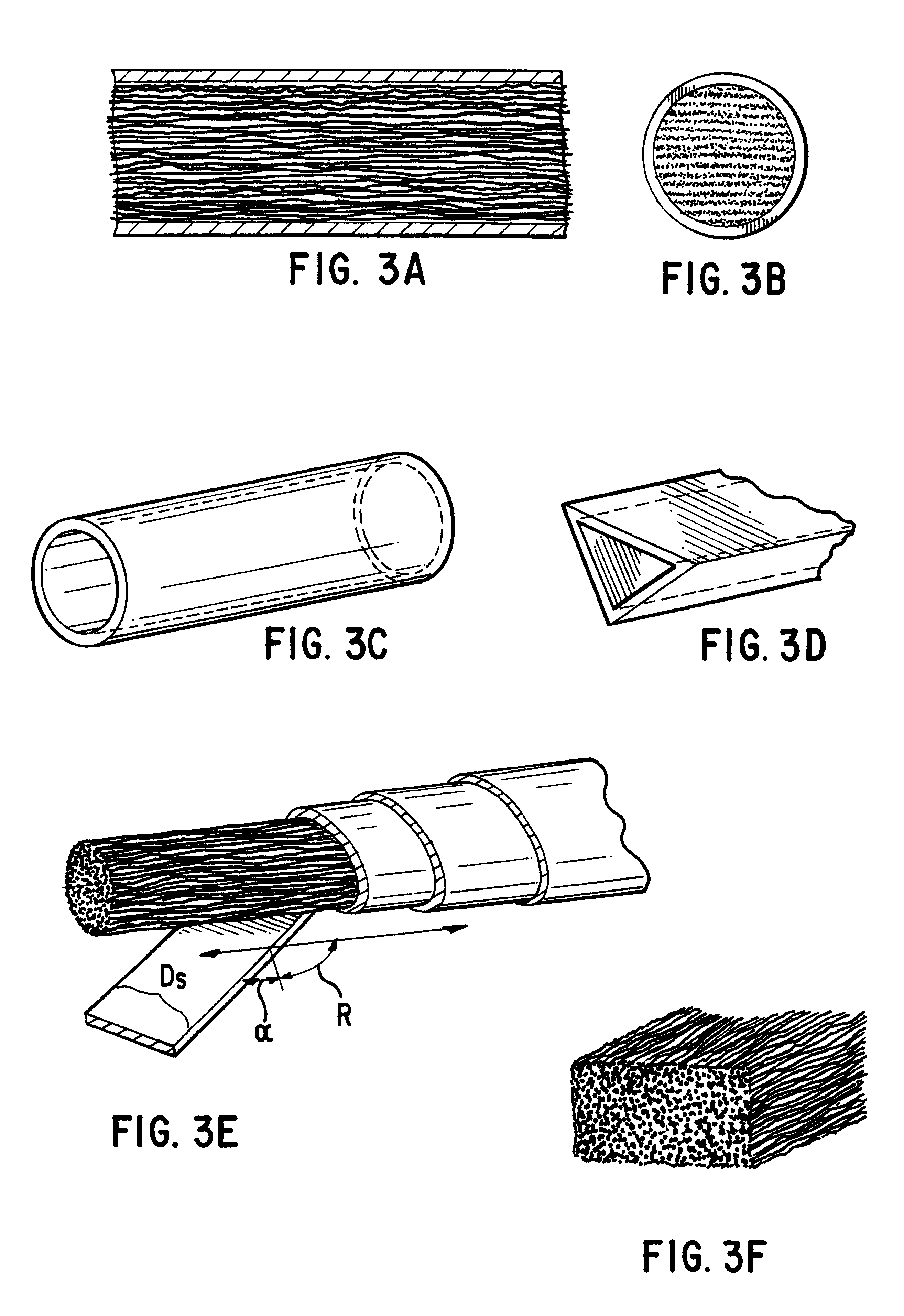 Continuous metal fiber brushes