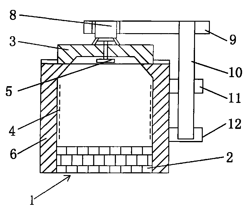 Energy-saving heat treatment well type heating furnace