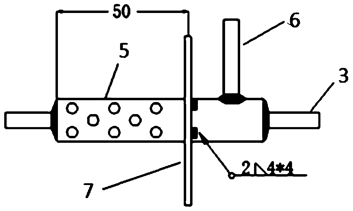 Argon filling protection device for welding back surface of stainless steel or dissimilar steel branch pipe