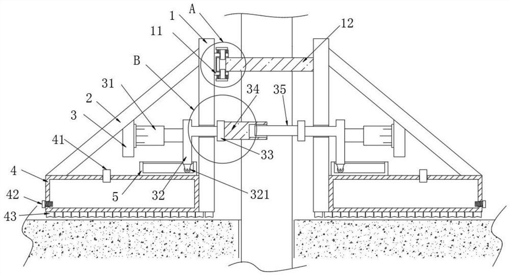 Pre-embedding positioning device for building structure preset hole