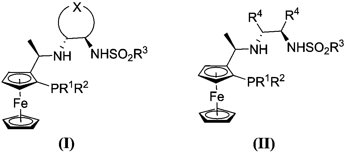 A chiral nitrogen nitrogen phosphine tridentate ligand based on a ferrocene skeleton and an application thereof