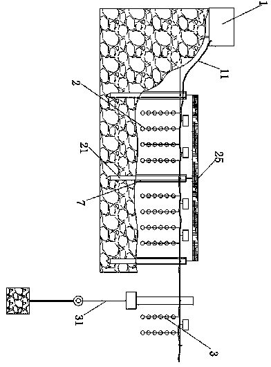 Hanging strip type multi-water-level biological island construction device and island construction method