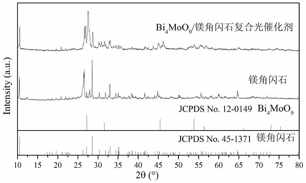 a bi  <sub>4</sub> moo  <sub>9</sub> Preparation method of amphibole composite photocatalyst