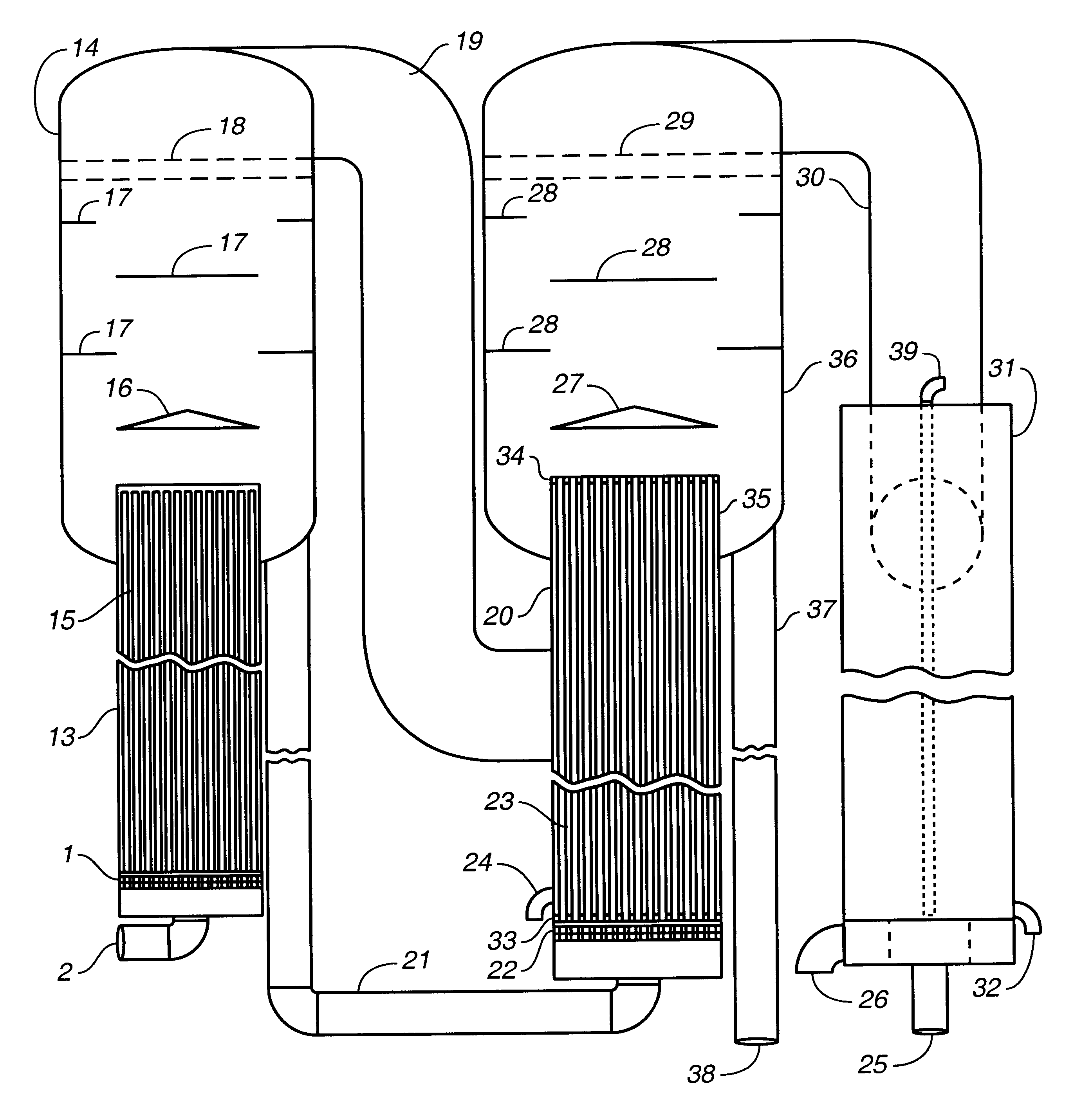 Barometric evaporation process and evaporator