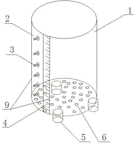 Method for observing amount of leaching of nitrogen and phosphorus in soil with lifting process of shallow underground water level