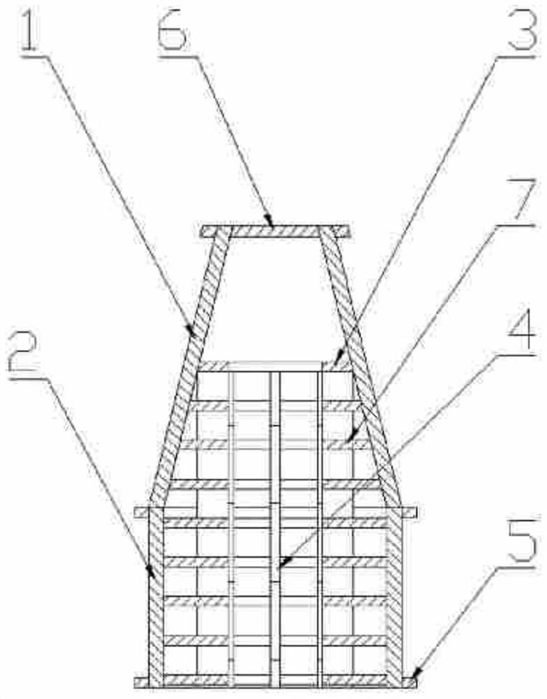 Processing method for stiffening plates in reinforcing area of large-diameter tubular column