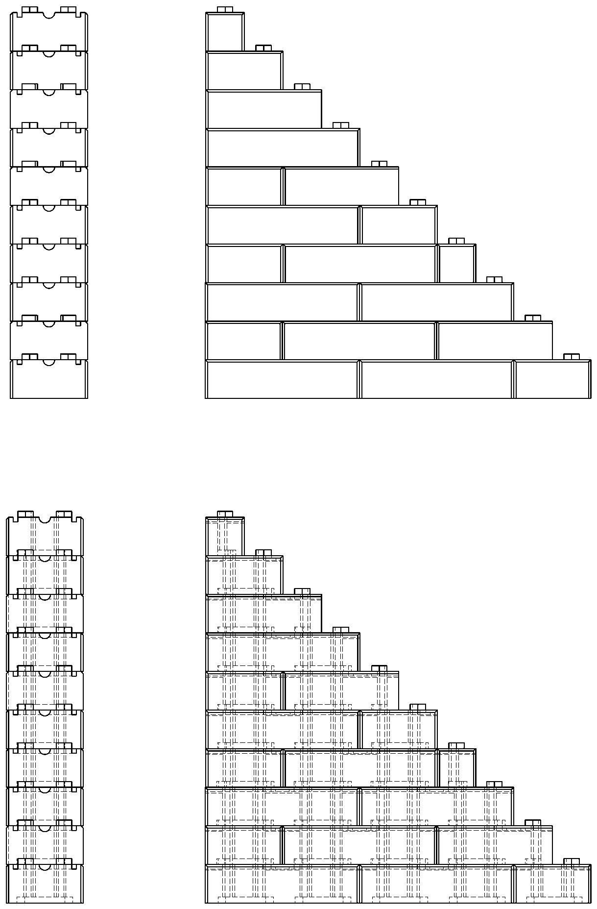 Unified-modulus combined interlocking building block combination and method for building energy-saving and anti-seismic house