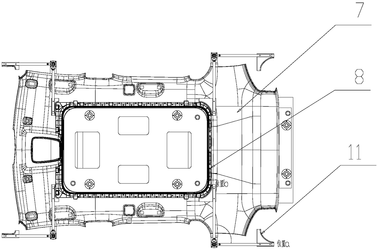 Rotary pressing and positioning mechanism for passenger car equipment