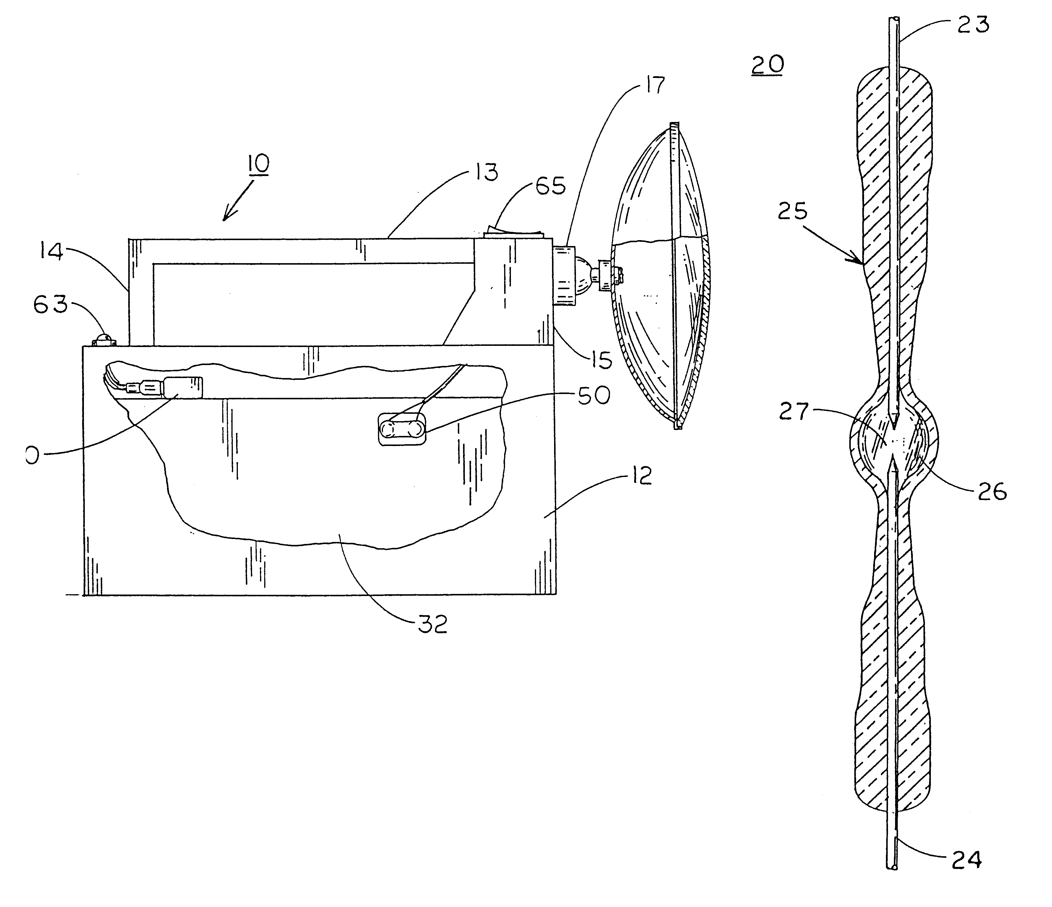 Flashlight equipped with low wattage arc lamp