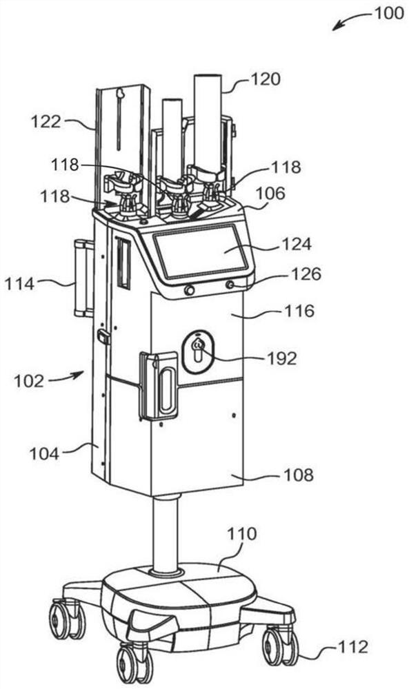 Preloading of contrast injection protocols into the administration line