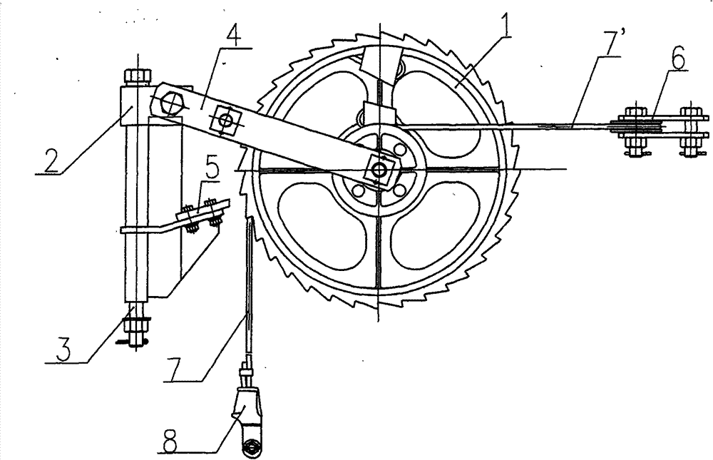 Novel ratchet compensating device