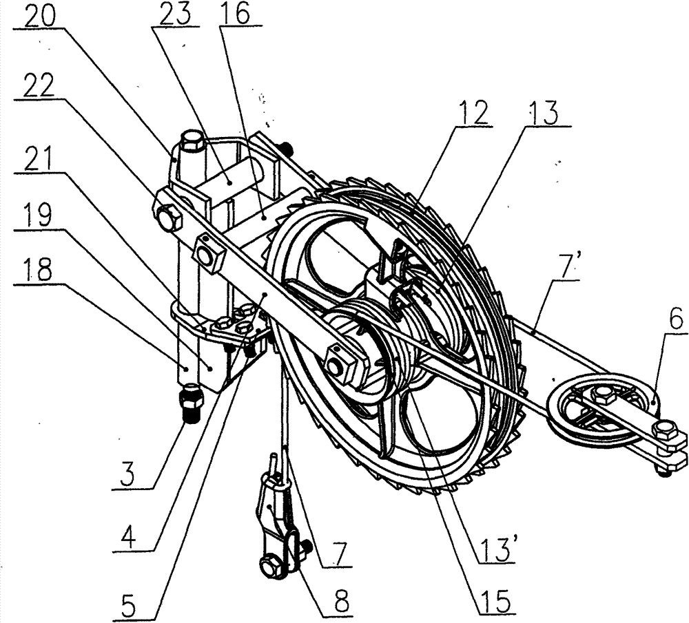 Novel ratchet compensating device