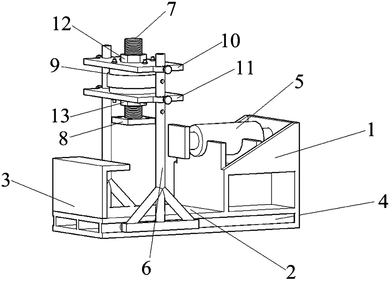 Steel-concrete push-out test loading device capable of applying tension and pressure