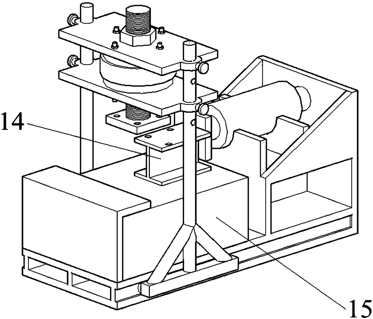 Steel-concrete push-out test loading device capable of applying tension and pressure