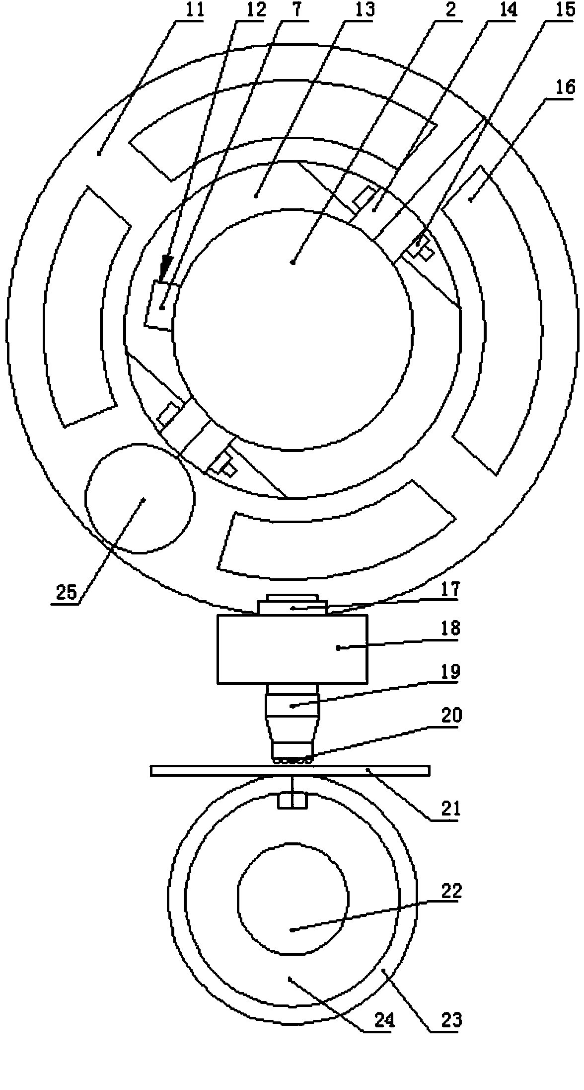 Ink printing grooving machine with punching device