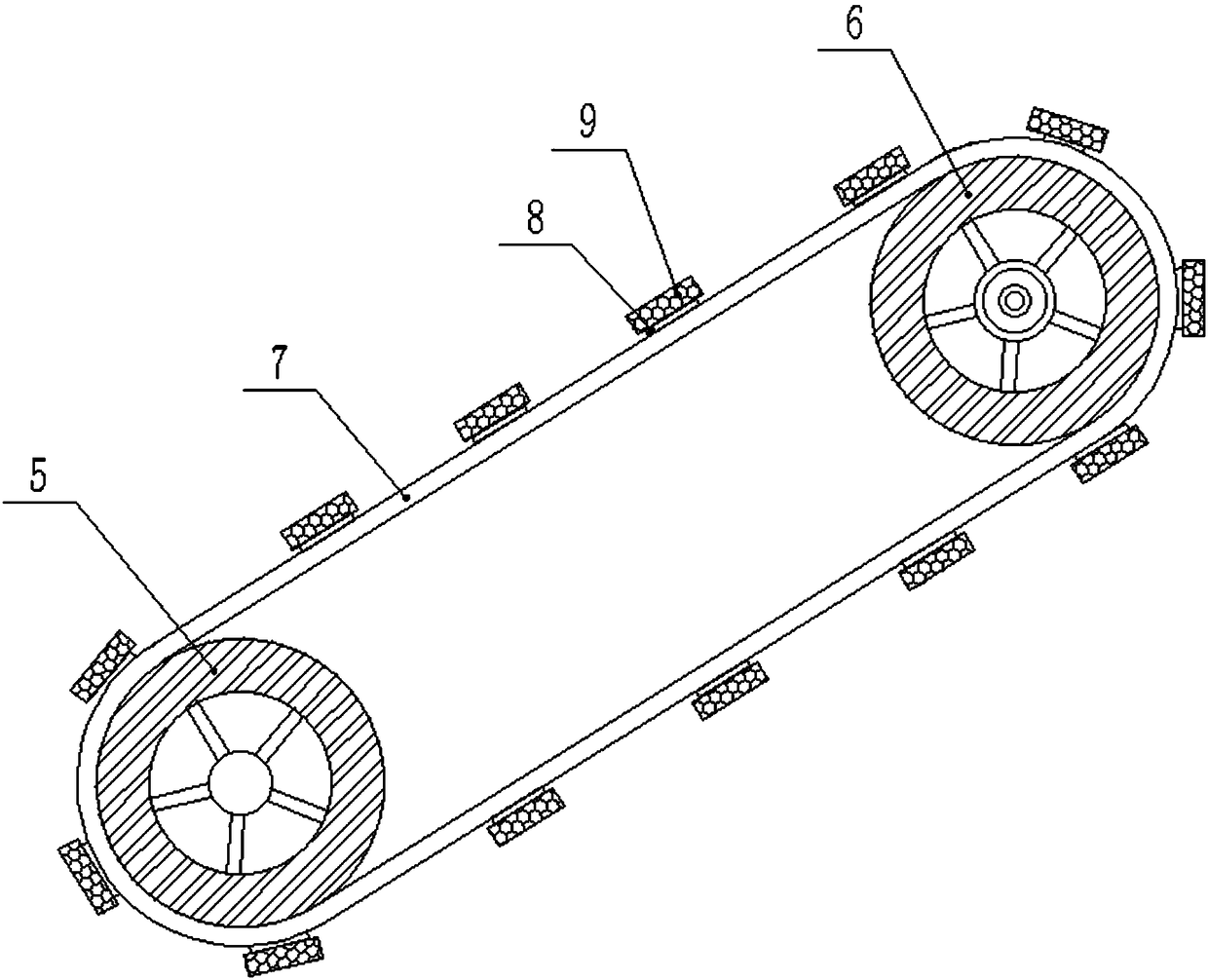 Conveying type sewage staged treatment environmental protection device