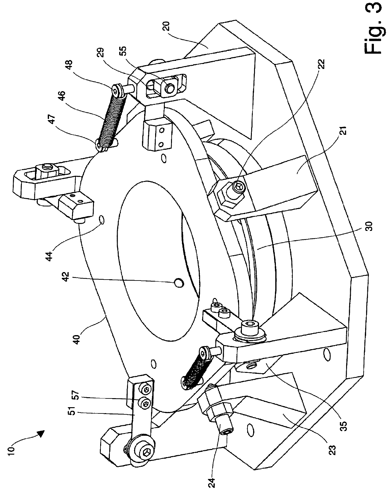 Position adjustment system for a projection lens