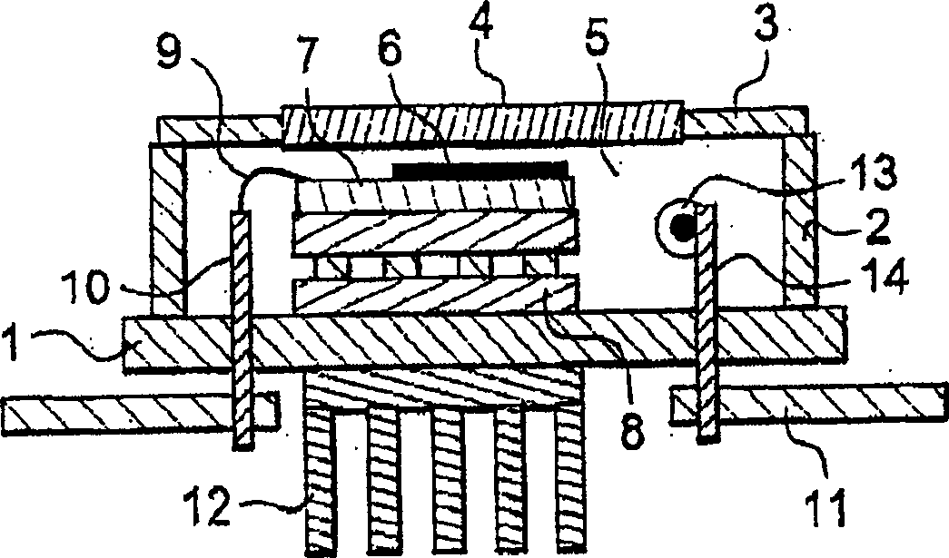 Component for the detection of electromagnetic radiation, in particular infrared, optical block for infrared imaging integrating said component and fabrication procedure thereof