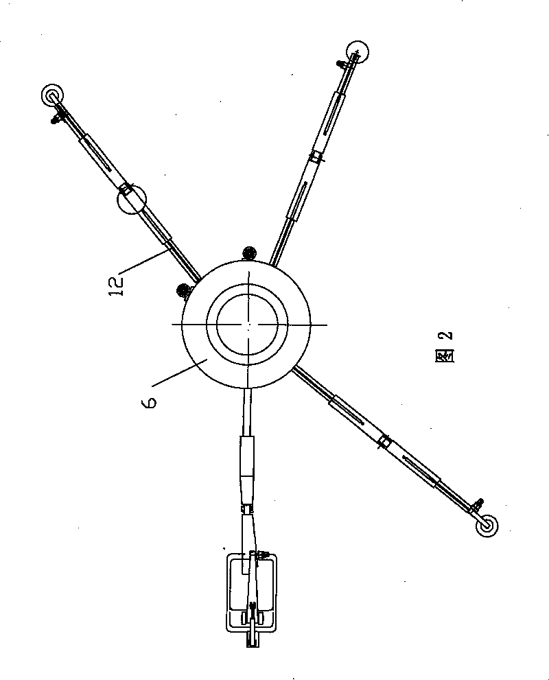 Robot with single-rotation axis and multi-expansion leg