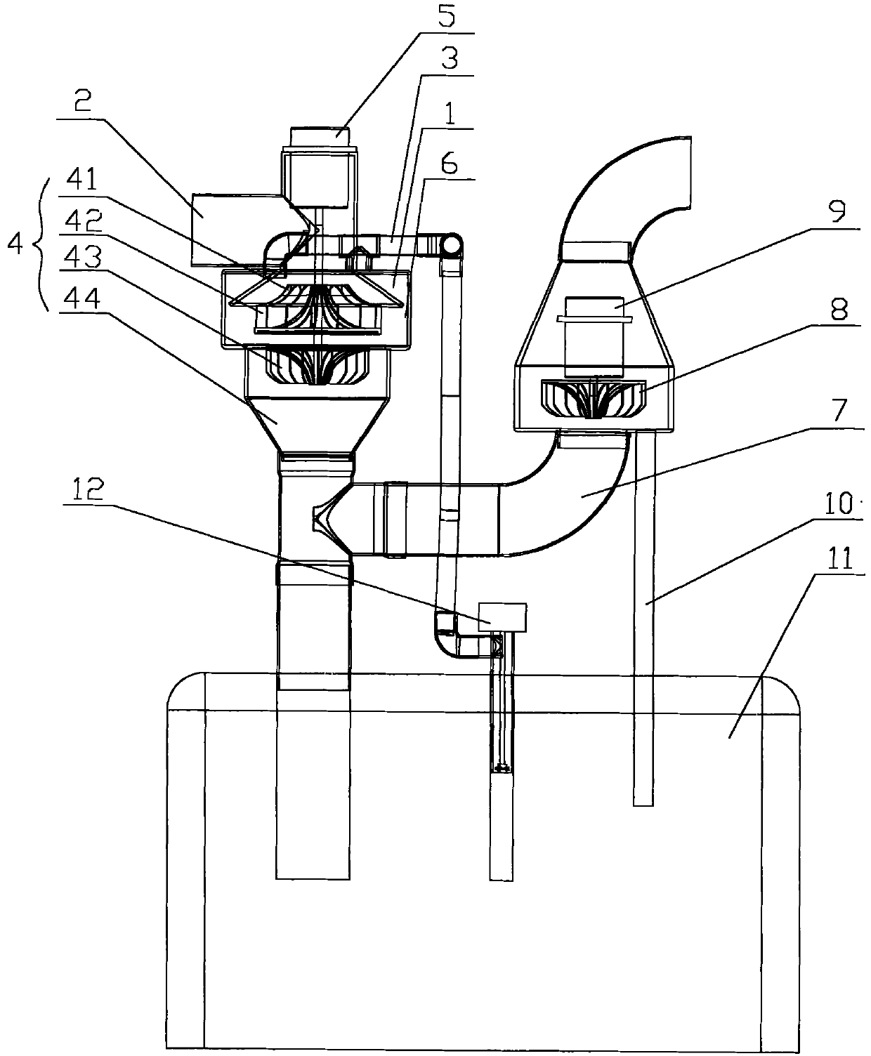 Cyclone water bath air cleaning device and cleaning method thereof