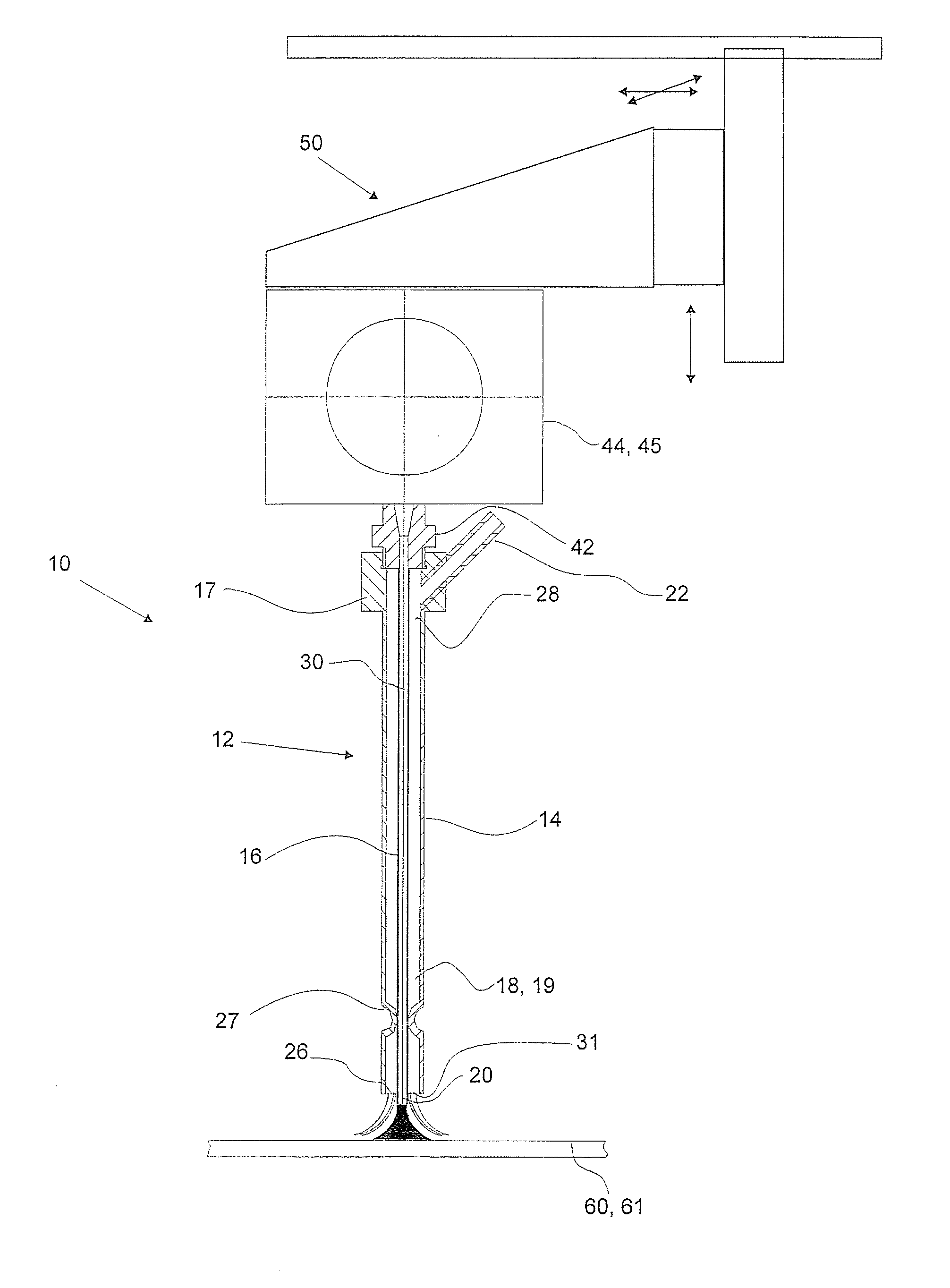 Apparatus for the coating of a substrate