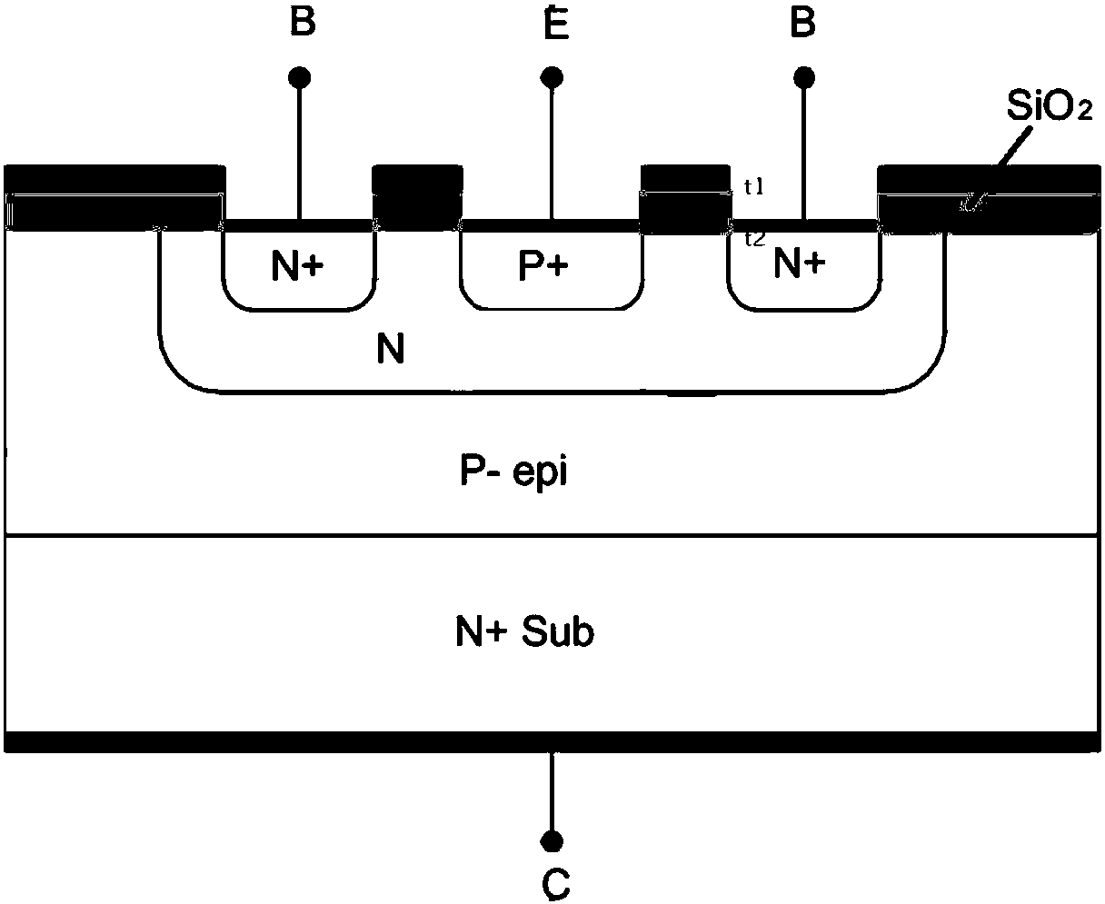 Equivalent evaluation test method for ionization damages of heterogeneous irradiation sources of bipolar devices