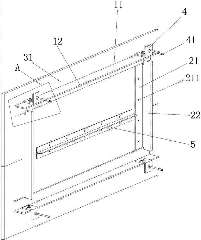 Veneer base-layer-free mounting structure and veneer base-layer-free mounting method