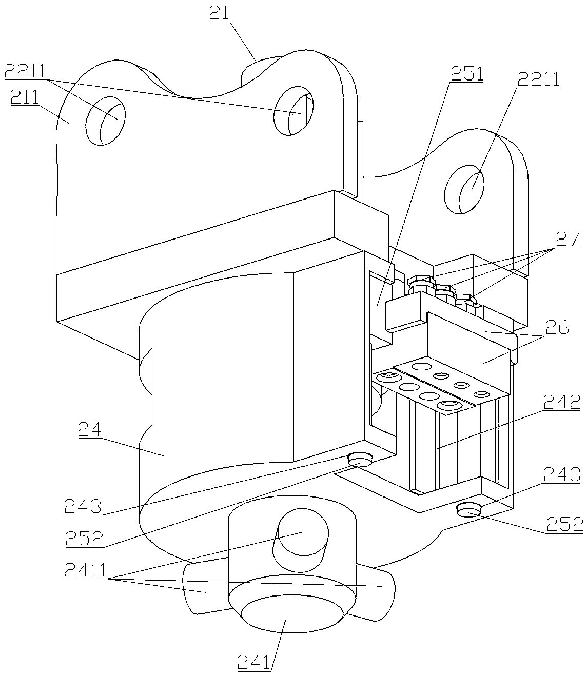 Rapid switching device and method for robot end tool