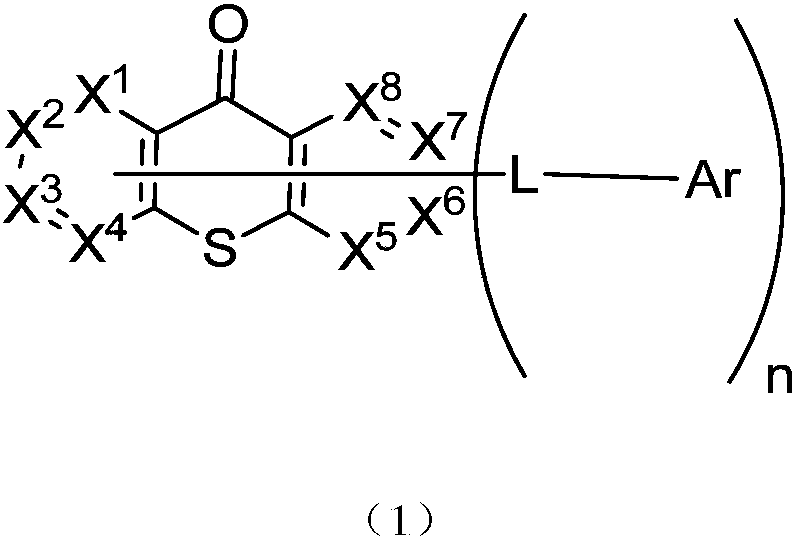 Anthraquinone organic electroluminescent material and application thereof