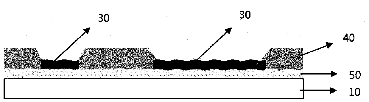 Electrode substrate for transparent light-emitting device display, and manufacturing method therefor