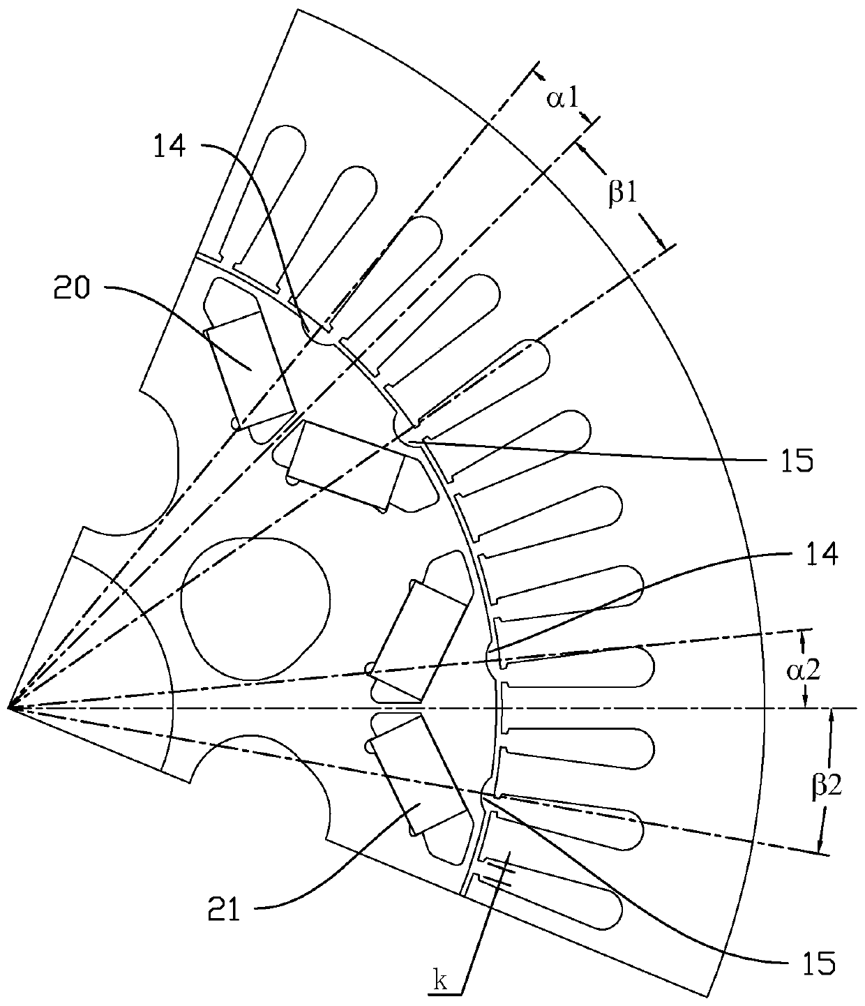 Motor capable of inhibiting electromagnetic noise of motor and improving NVH, and automobile