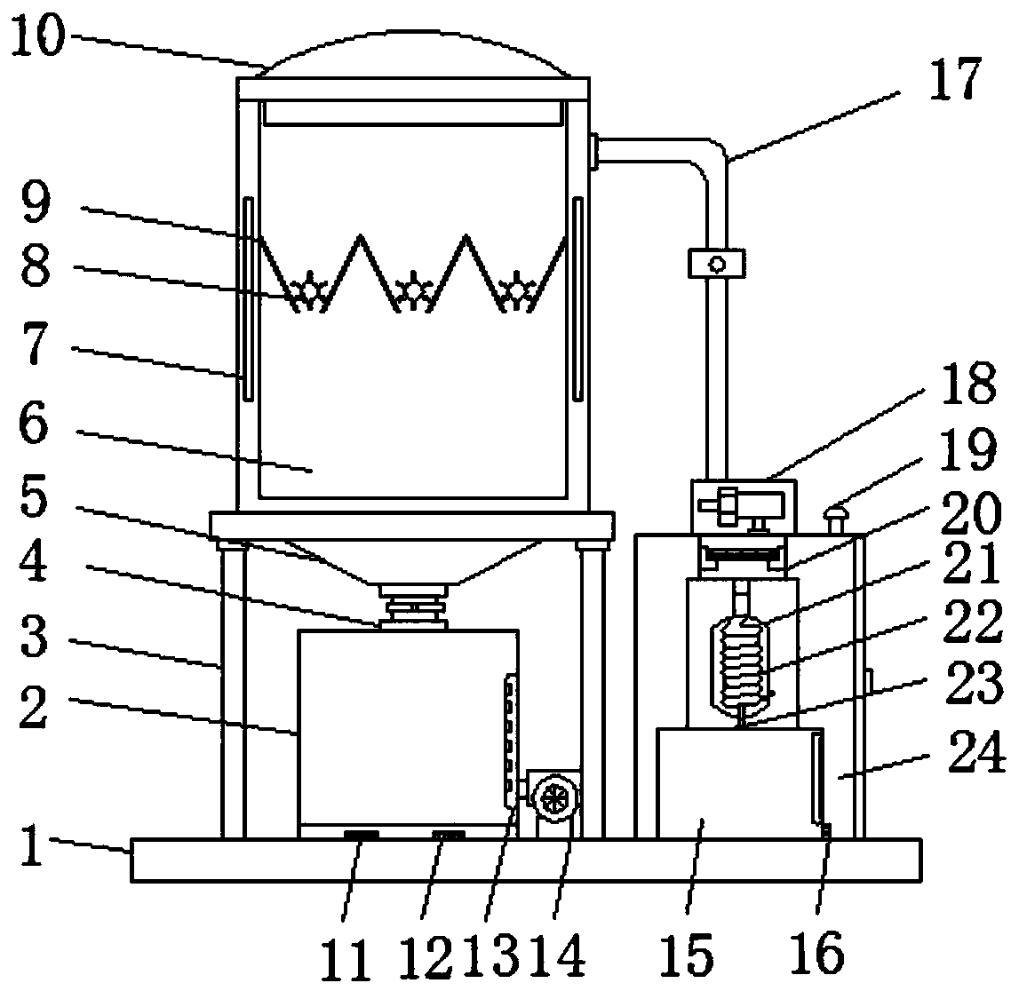 A tower dryer for Angelica dahurica