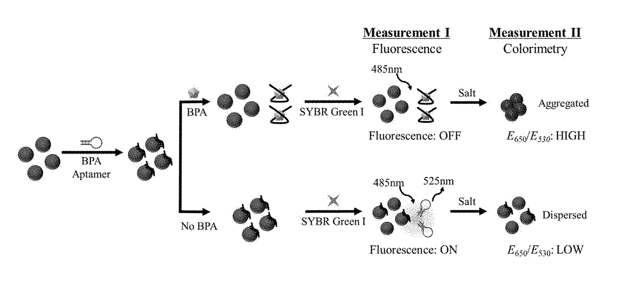 Methods for detecting endocrine disruptors using dual modes of colorimetric and fluorometric analysis